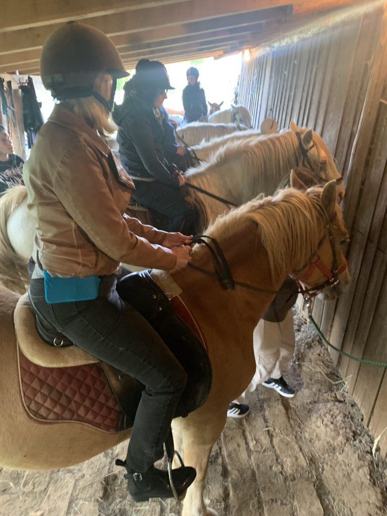Horseback riding near Plitvice Lakes National Park in Croatia.