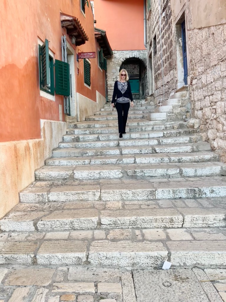 Steps in Croatia's Old Town in Rovinj