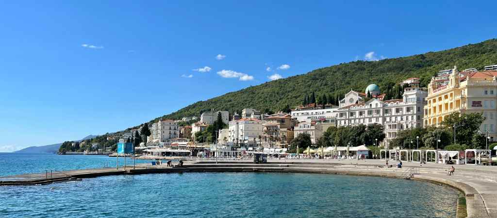 Opatija's waterfront was designed for swimming and walking during the Habsburg era in the late-19th century. Image by JAG.
