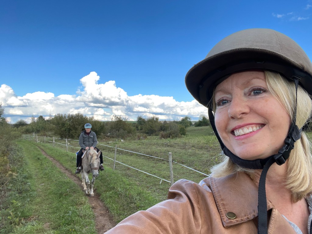 Horseback riding near Plitvice Lakes National Park in Croatia.