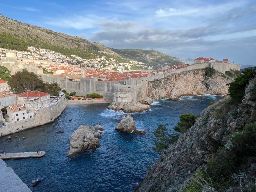 View of Dubrovnik, Croatia, from Fort Lovrijenac, where the “The Game of Thrones” fanciful “Red Keep” in “King’s Landing” was filmed. This stunning town, dubbed "The Pearl of the Adriatic," dates back to the Seventh century.