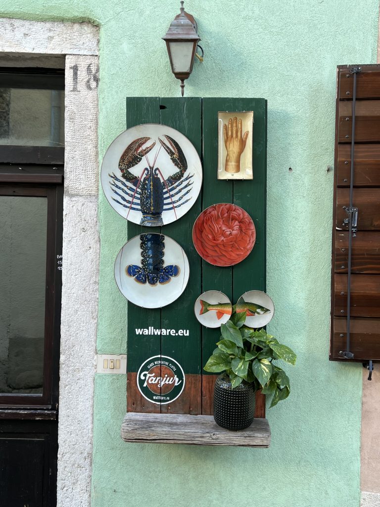 WallWare, a family-run shop in the old town of Motovun, Croatia, sells vintage wall art images.